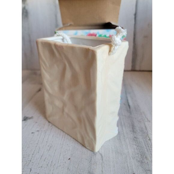 Ceramic paper bag Santa Claus face Mini xmas figure - Picture 5 of 7